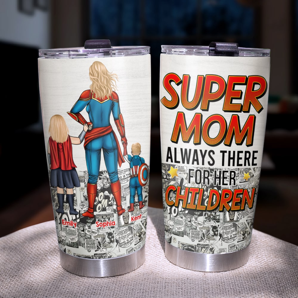 Personalized Gifts For Mom Tumbler Always There For Her Children 05ohqn040324pa - Tumbler Cups - GoDuckee