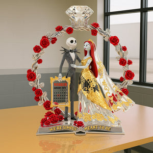 Personalized Anniversary Gifts For Nightmare Couple Acrylic Plaque 01tgtn230625 - Shaped Plaques - GoDuckee