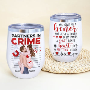 You Give Me A Boner- Gift For Couple-Personalized Coffee Mug - Coffee Mug - GoDuckee