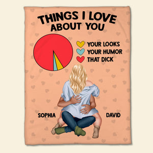 Things I Love About You, Personalized Blanket, Valentine Gifts, Couple Gifts - Blanket - GoDuckee