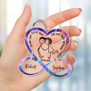 Couple, From Our First Kiss Till Our Last Breath, Couple Keychain, Gift For Couple - Keychains - GoDuckee