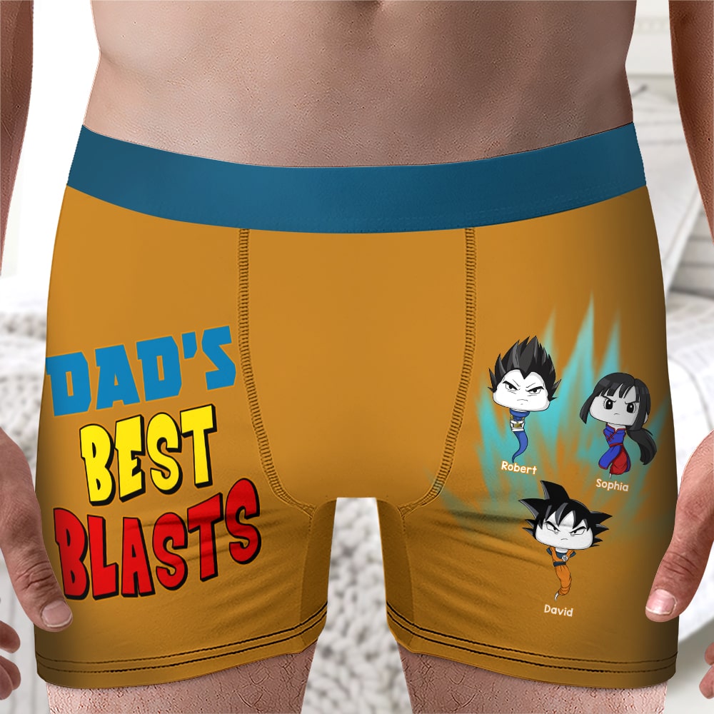 Personalized Gifts For Dad Men's Boxers Dad's Best Blasts 05qhqn230124ha - Boxers & Briefs - GoDuckee