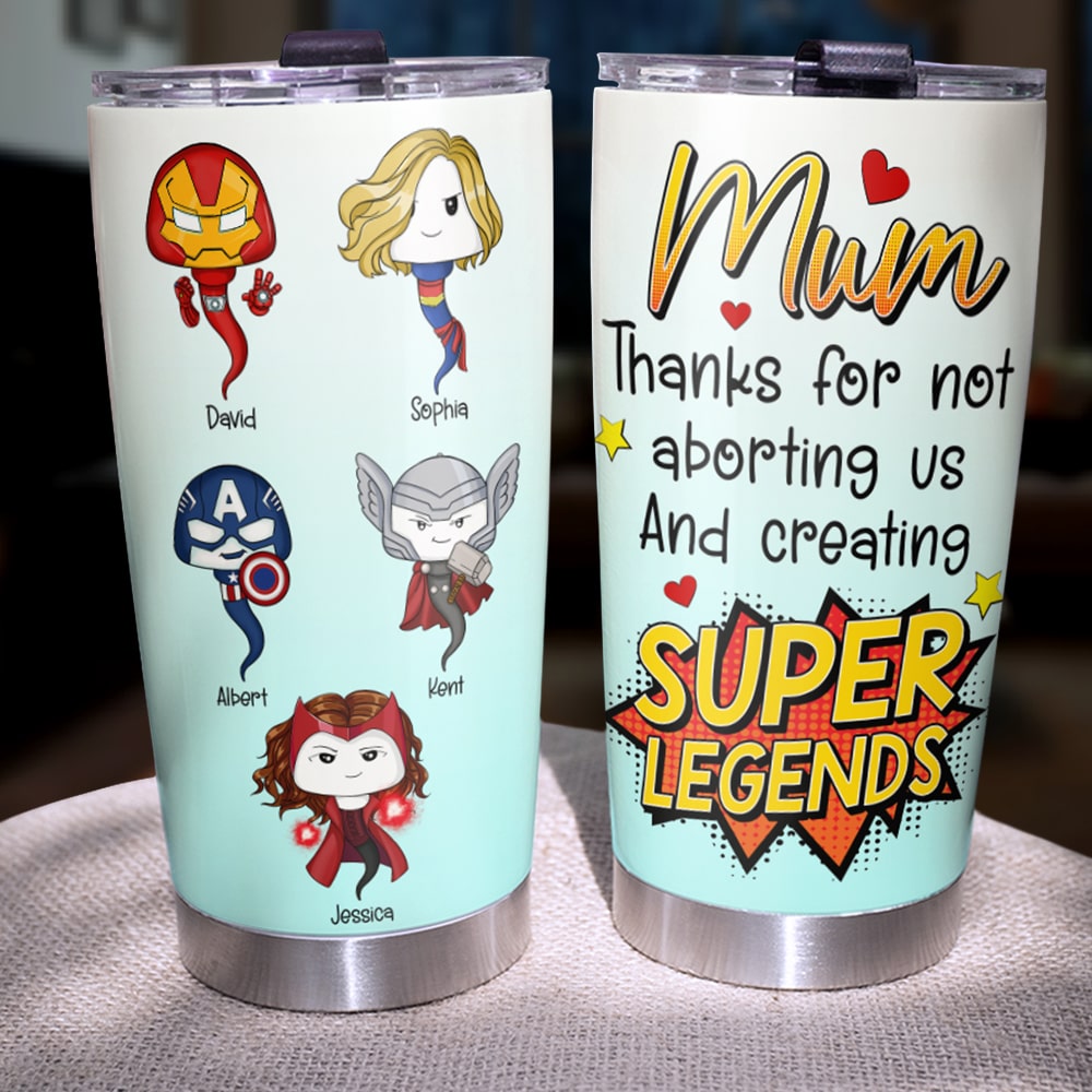 Personalized Gifts For Mom Tumbler Thanks For Not Aborting Us 04ohqn280224ha - Tumbler Cups - GoDuckee