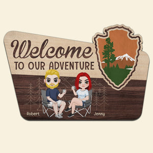 Personalized Gifts For Camping Couple Doormat Welcome To Our Adventure - Doormat - GoDuckee