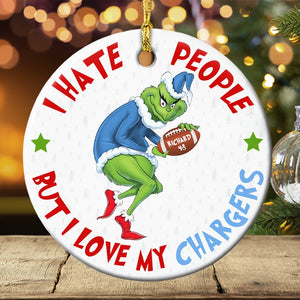 I Hate People- Personalized Ceramic Circle Ornament-Gift For Football Lover-Christmas Gift-02ohqn141023 - Ornament - GoDuckee