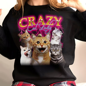 Crazy Cat Lady, Personalized Custom Photo Bootleg 2D Cat Shirt, Gift For Cat Lover, GRE2005 - Shirts - GoDuckee