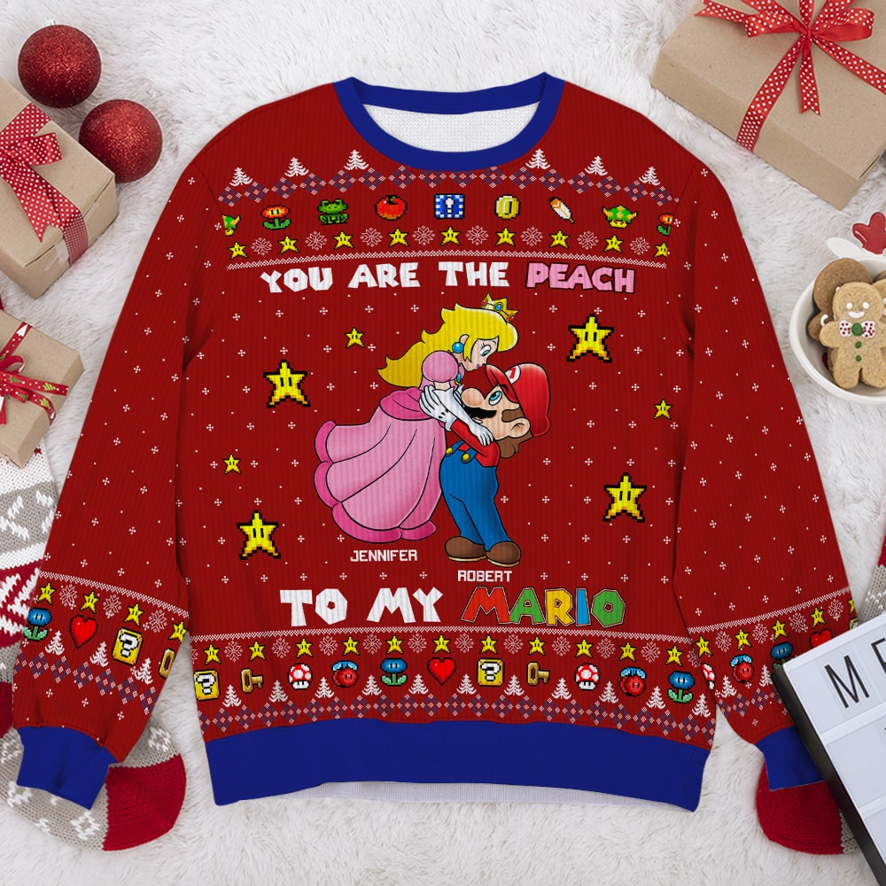 You Are The Peach-Personalized 3D Knitted Ugly Sweater-Gift For Him/ Gift For Her- Couple Sweater-02naqn220923 - AOP Products - GoDuckee