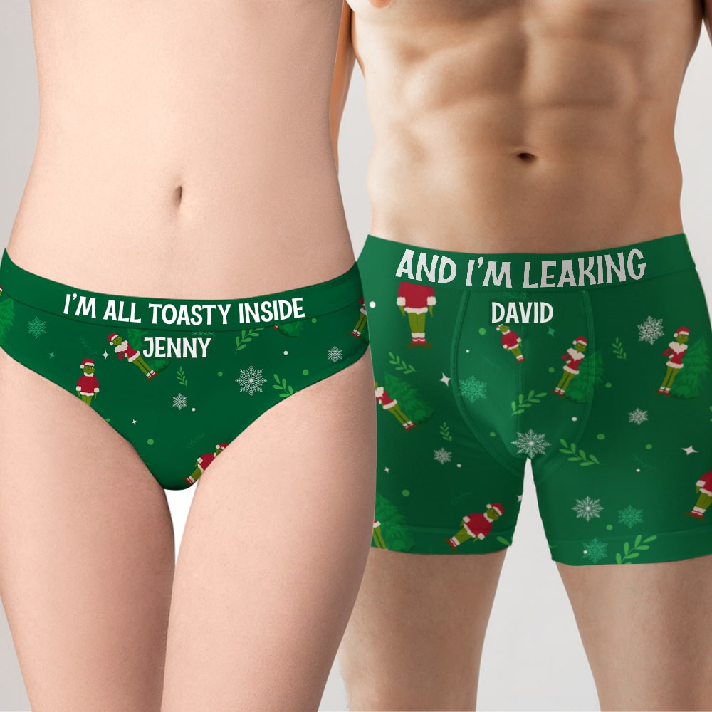 Naughty Couple Gifts, Personalized Men & Women Boxer Briefs, 03HTTN071023, Gift For Christmas - Boxer Briefs - GoDuckee