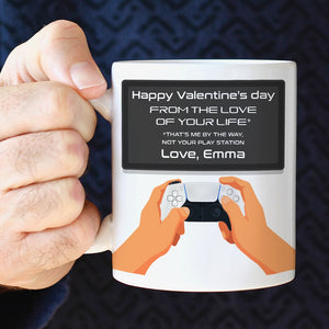 From The Love Of Your Life, Personalized Coffee Mug, Valentine's Day Gifts For Gamers, Couple Coffee Mug - Coffee Mug - GoDuckee