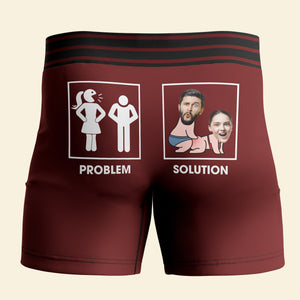 Personalized Gifts For Men Boxers Problem Solution - Boxers & Briefs - GoDuckee