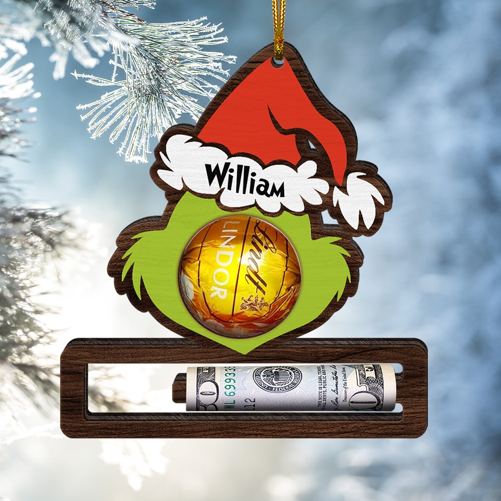 Money Holder- Personalized Wood Ornament- Gift For Family- PW17-ORNM-WOOD-03naqn271123 - Ornament - GoDuckee