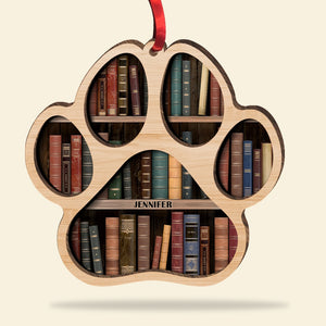 Book Lover-Personalized Wood Ornament - Gift For Book Lover- Christmas Gift - Ornament - GoDuckee