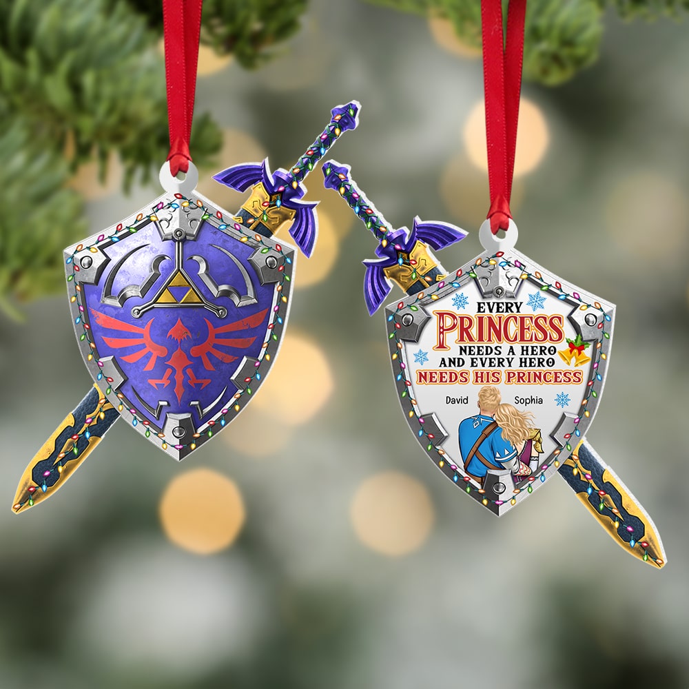Every Princess Needs A Hero And Every Hero Needs His Princess-Personalized Ornament - Custom Shape Ornament -Couple Gift-Christmas Ornament-PW-CSO-ACRYLIC-06htqn140723hh - Ornament - GoDuckee