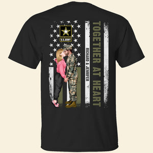Together At Heart- Personalized Shirt -Couple Gift-Military Couple Shirt- 01naqn151223pa - Shirts - GoDuckee