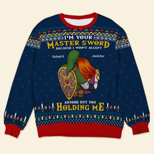 But You Holding Me! Personalized 3D Knitted Ugly Sweater-Couple Gift- Couple Sweater-02kaqn241123hh - AOP Products - GoDuckee