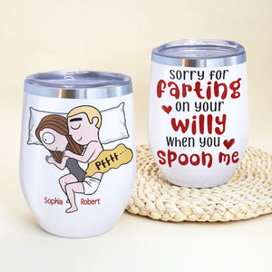 Sorry For Farting When You Spoon Me - Personalized Coffee Mug - Gifts For Couple - Funny Couple Mug - Coffee Mug - GoDuckee