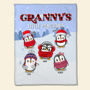 Grandmother, Grandma's Little Penguins, Personalized Blanket, Christmas Gifts For Grandma, 01PGPO290923 - Blanket - GoDuckee