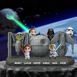 Personalized Gifts For Mom Plaque, Mom Surrounded By Her Galactic Troop 03qhtn180425 - Shaped Plaques - GoDuckee