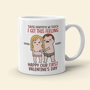 The Couple, Cause Everytime We Touch, Custom Mug, Valentine's Day Gifts, Coffee Mug - Coffee Mug - GoDuckee