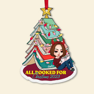 All Booked For Christmas 2023, Christmas Tree Book Ornament 2023, Gift For Book Lovers - Ornament - GoDuckee