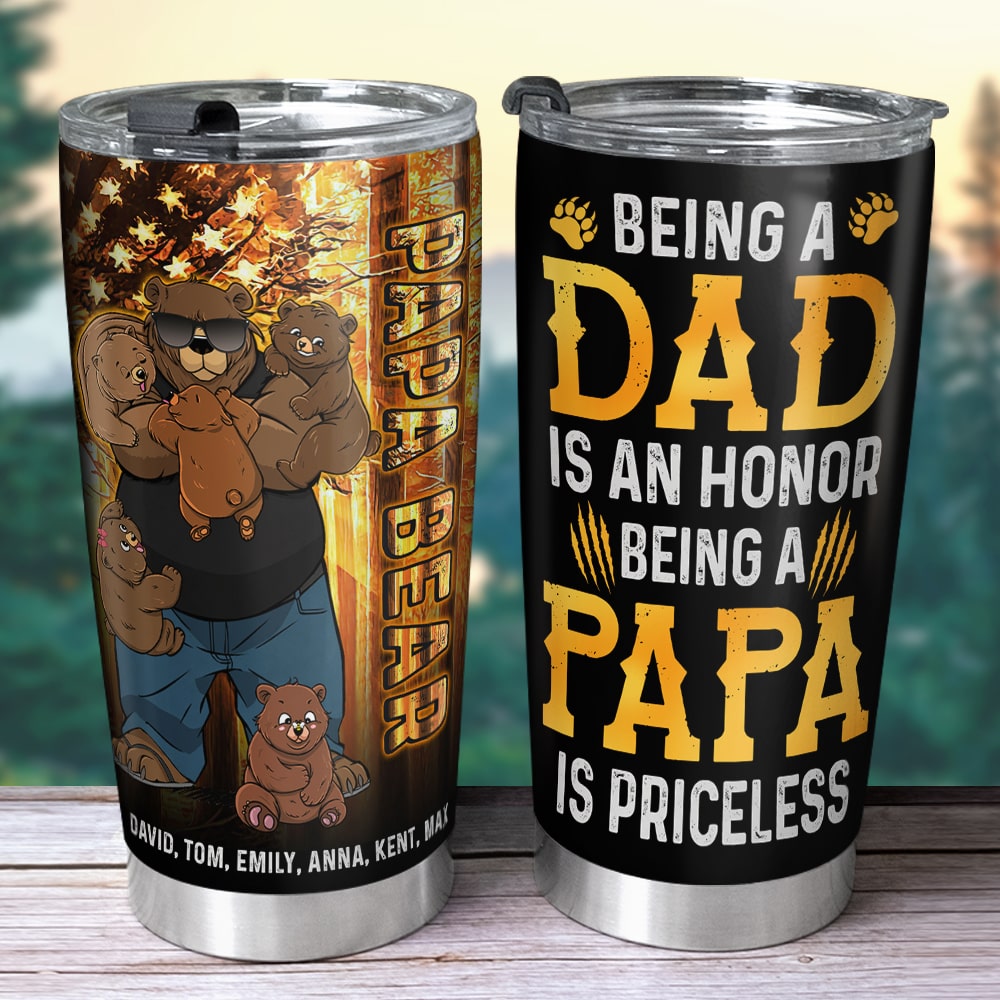 Dad Bear-TZ-TCTT-13acqn170523 Personalized Tumbler - Tumbler Cup - GoDuckee