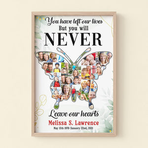 You Will Never Leave Our Hearts - Custom Photo Canvas Print- Memorial Gift - Poster & Canvas - GoDuckee