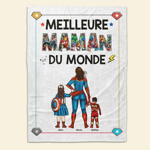 Couverture Personnalisée Meilleur Papa Du Monde Cadeau De Fête Des Pères 012qhqn041223tm-couverture2 - Blanket - GoDuckee