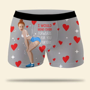 I Would Bend Over Forwards For You Anyday- Custom Photo Men Boxer Briefs- Funny Couple Boxer - Boxer Briefs - GoDuckee