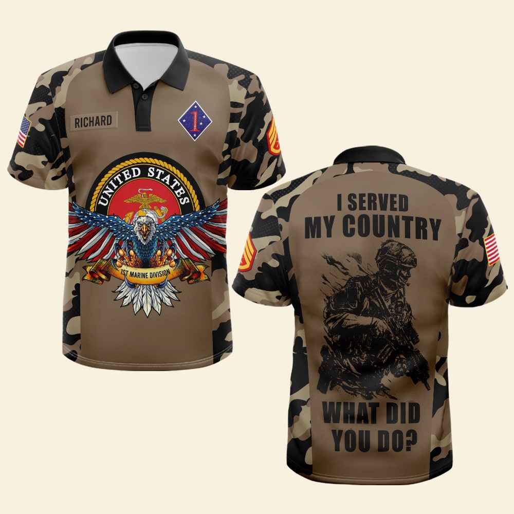 Personalized Gifts For Veteran 3D Polo Shirt 01acqn220624 - 3D Shirts - GoDuckee
