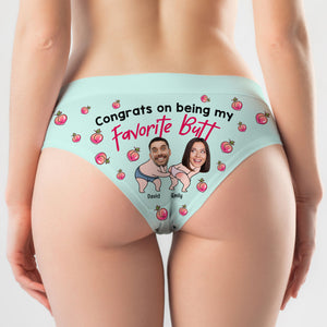 Custom Photo Gifts For Couple Women's Briefs Congrats On - Boxers & Briefs - GoDuckee