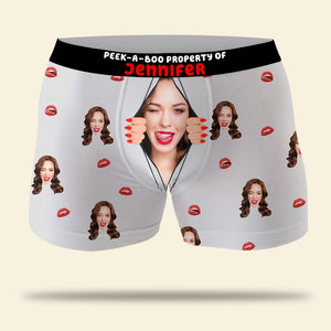 Custom Photo Boxer Briefs For Couples- Funny Couple Boxer - Boxer Briefs - GoDuckee