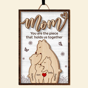 Personalized Gifts For Mom Wood Sign Hold Us Together - Wood Signs - GoDuckee