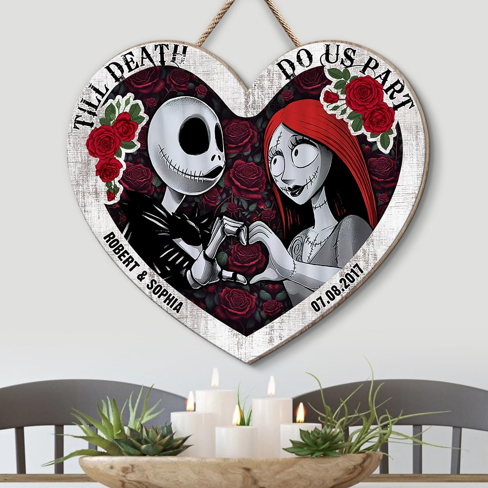 Till Death Do Us Part-Personalized Wood Sign happyc-01pgqn040823 - Wood Sign - GoDuckee