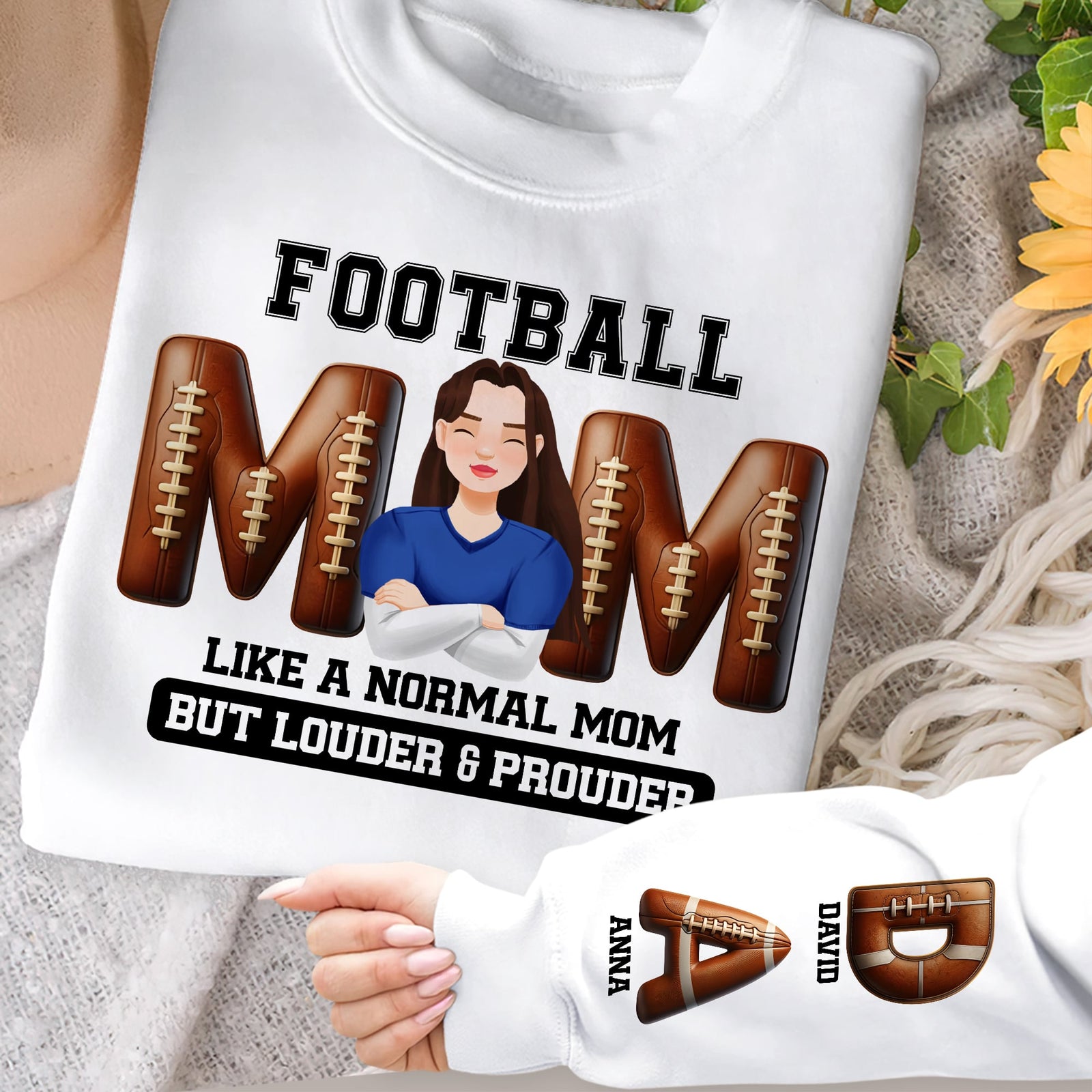 Personalized Gifts For American Football-loving Mom Shirt 04xqtn180225hg Football Mom - Like A Normal Mom But Louder And Prouder - AOP Products - GoDuckee