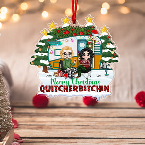 Merry Christmas Quitcherbitchin, Personalized Acrylic Ornament, Christmas Gift For Camping Friends - Ornament - GoDuckee