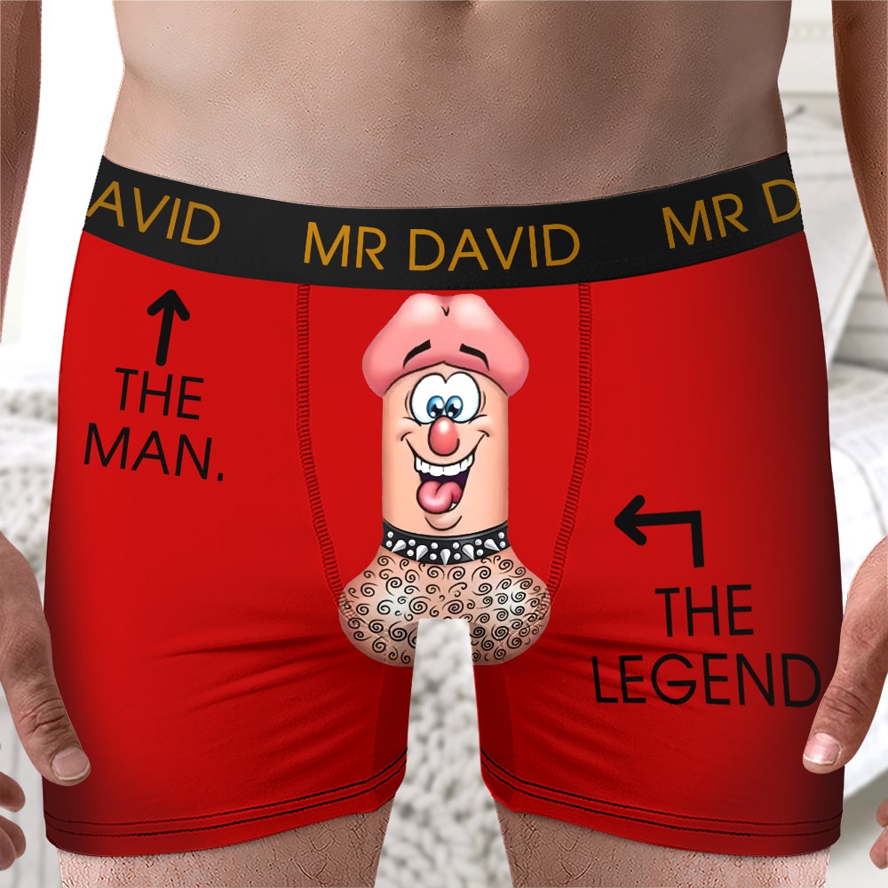 Personalized Gifts For Men Boxer Briefs The Man The Legend 03ohqn100124 - Boxer Briefs - GoDuckee