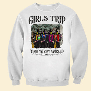 Friends, Girls Trip Time To Get Wicked, Personalized Shirt, Halloween Gifts For Friends - Shirts - GoDuckee