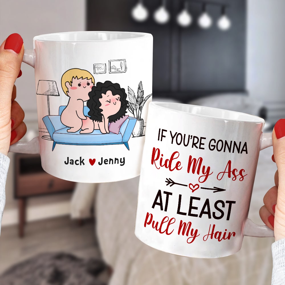 At Least Pull My Hair-Gift For Couple-Personalized Coffee Mug-Funny Couple Mug - Coffee Mug - GoDuckee
