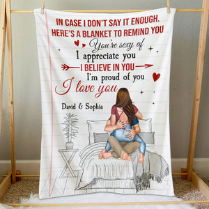 I'm Proud Of You, I Love You, Personalized Blanket, Gift For Couple, Valentine's Gifts - Blanket - GoDuckee