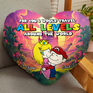 Personalized Gifts For Couple Heart-shaped Pillow 04xqtn091224hg - Pillow - GoDuckee