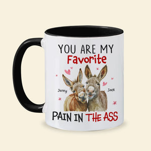 You Are My Favorite- Personalized Accent Mug- Couple Gift- Donkey Couple - Coffee Mug - GoDuckee