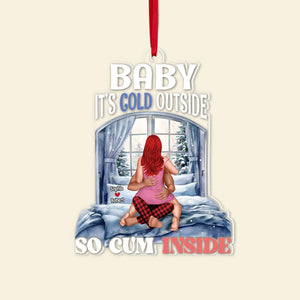 Couple, Baby, It's Cold Outside, Personalized Ornament, Christmas Gifts For Couple, 01QHPO300923HH - Ornament - GoDuckee