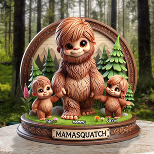 Personalized Gifts For Mom Big Foot Plaque Mamasquatch 04katn150425 - Shaped Plaques - GoDuckee