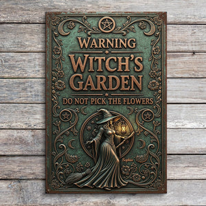 Witch's Garden Personalized Funny Gifts For Witch Lovers Metal Sign 02natn150725 - Metal Signs - GoDuckee
