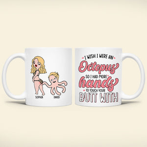 Couple, Touch Your Butt, Personalized Coffee Mug, Valentine Gift, Couple Gift - Coffee Mug - GoDuckee