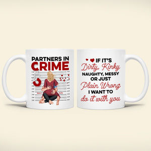 Partners In Crime- Personalized Coffee Mug - Gift For Valentine's Day- Couple Coffee Mug - Coffee Mug - GoDuckee