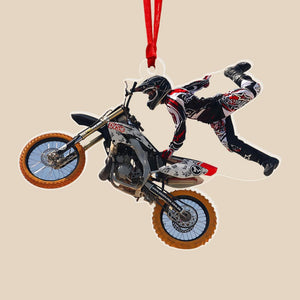 Motocross-Custom Photo Acrylic Ornament-Gift For Motocross Lover- Christmas Gift - Ornament - GoDuckee