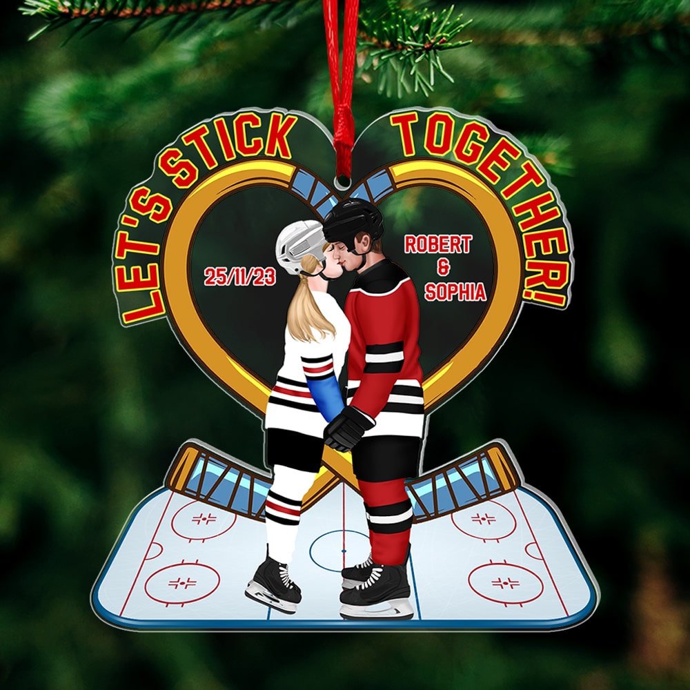 Let's Stick Together-Personalized Acrylic Custom Shape Ornament-06qhqn091123pa - Ornament - GoDuckee