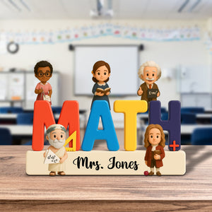 Math Teacher Plaque Personalized Gifts For Teacher 01natn080525 - Shaped Plaques - GoDuckee