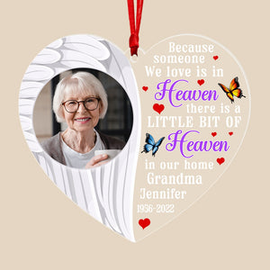 Gift For Family - Heaven Custom Photo Heart Shape Ornament - 03ohqn211123 - Ornament - GoDuckee